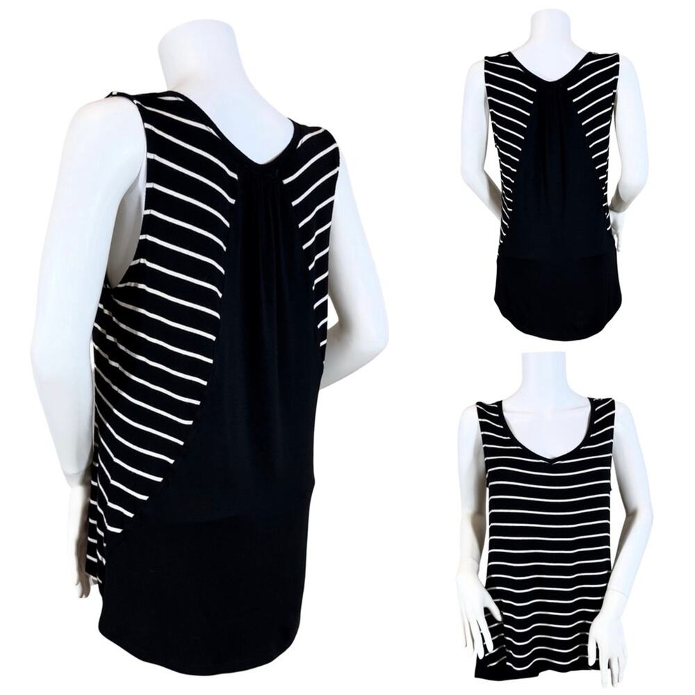 Red Haute Stipe Solid Panel Tank Top SZ M $89